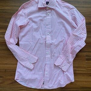 Robert Talbott Men's Pink Gingham Shirt
